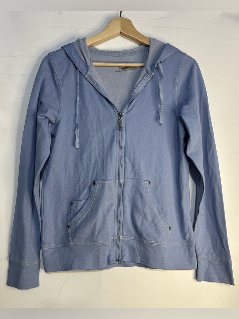 5 for $25🔥Bit & Bridle Blue Zip Front Hooded Jacket‎ Medium